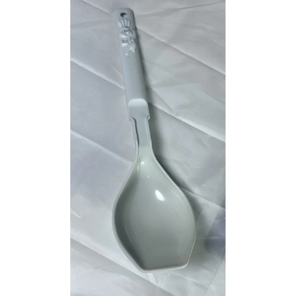 Vintage 1993 Pillsbury Doughboy White Plastic Serving Utensil Solid Spoon 11.75